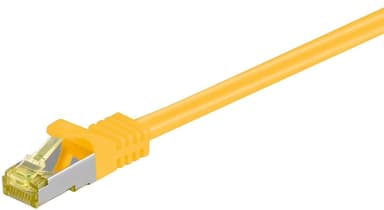 RJ45 välijohto CAT 6A S/FTP (PiMF), 500 MHz, CAT 7 raakakaapelilla, keltainen