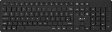 PORT DESIGNS WIRELESS DESKTOP PACK: HIIRI JA NÄPPÄIMISTÖ 900904-UK Standard, Langaton, Hiiri sisältyy, Paristot sisältyvät, EN, 423 g, Musta