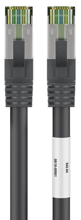 Goobay RJ45 (CAT 6A, 500 MHz) patch-kaapeli CAT 8.1 S / FTP raakakaapelilla, 16706