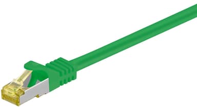 RJ45 välijohto CAT 6A S/FTP (PiMF), 500 MHz, CAT 7 raakakaapelilla, vihreä