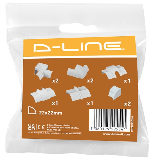 D-LINE kaapeliliitinpakkaus (valkoinen)