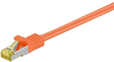 RJ45 välijohto CAT 6A S/FTP (PiMF), 500 MHz, CAT 7 raakakaapelilla, oranssi