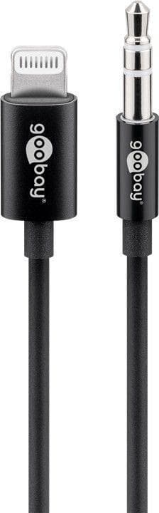 Goobay 66805 Apple Lightning -ääniliitäntäkaapeli, (3,5 mm) 1 m, musta