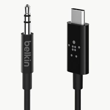 Belkin USB-C-3,5 mm audiokaapeli, 1,8 m F7U079bt06-BLK