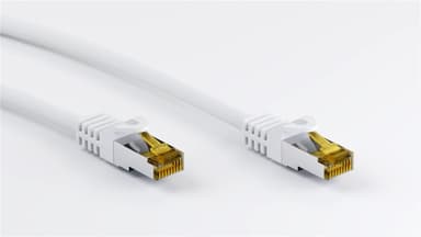 Goobay RJ45 välijohto CAT 6A S/FTP (PiMF), 500 MHz, CAT 7 raakakaapelilla, valkoinen