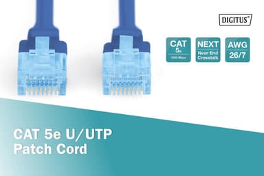 Digitus Patch johto U-UTP, PVC AWG 26/7, 2 m