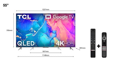 TCL 55'' QLED760 4K LED älytelevisio (2022)