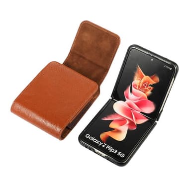 Vyölaukku Samsung Galaxy Z Flip 3 5G - Ruskea