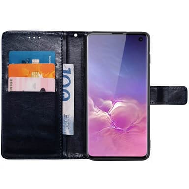 Lompakkokotelo 3-kortti Samsung Galaxy S10 - Tummansininen