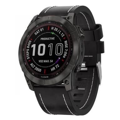 Nahkarannekoru Garmin Fenix 7X - Musta