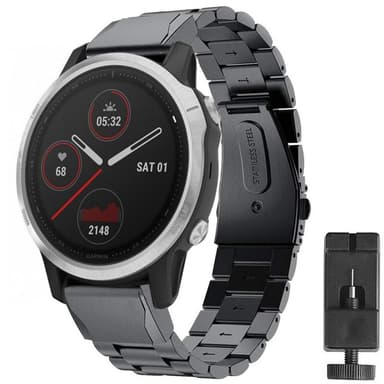 Rannekoru ruostumatonta terästä Garmin Fenix 7 - musta
