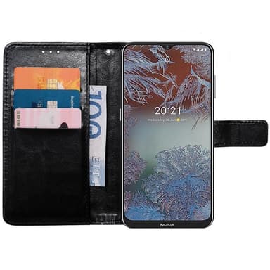 Lompakkokotelo 3-kortti Nokia G10 - Musta
