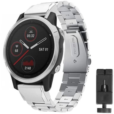 Rannekoru ruostumatonta terästä Garmin Fenix 7 - hopea