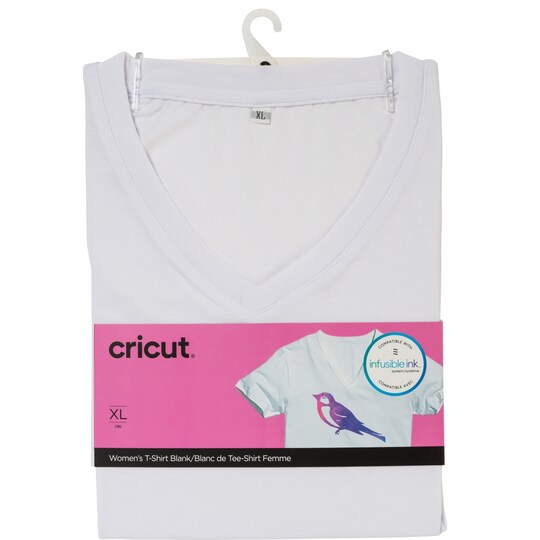 Cricut Infusible Ink naisten valkoinen t-paita (XL)