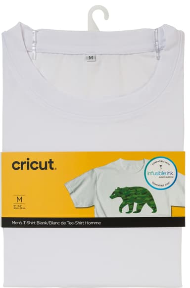 Cricut Infusible Ink miesten valkoinen t-paita (M)