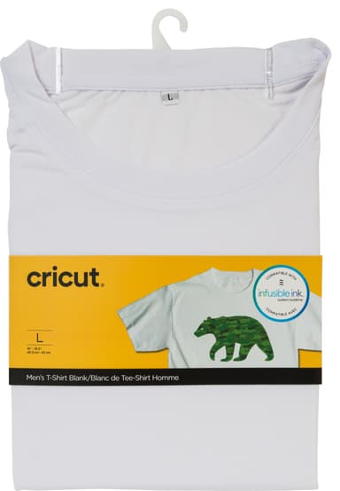 Cricut Infusible Ink miesten valkoinen t-paita (L)