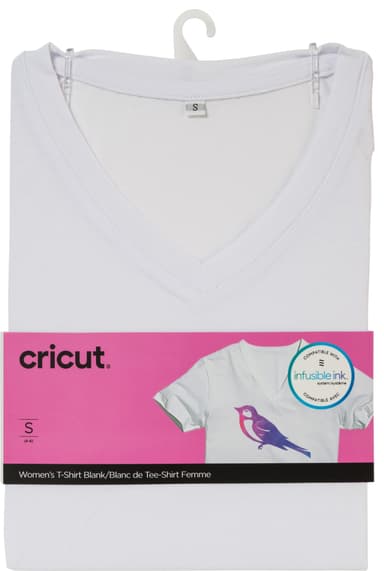 Cricut Infusible Ink naisten valkoinen t-paita (S)