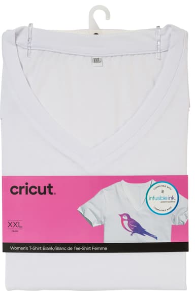 Cricut Infusible Ink naisten valkoinen t-paita (XXL)
