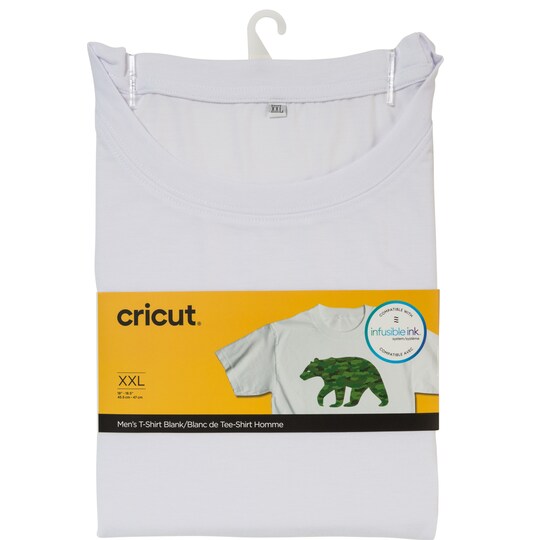 Cricut Infusible Ink miesten valkoinen t-paita (XXL)