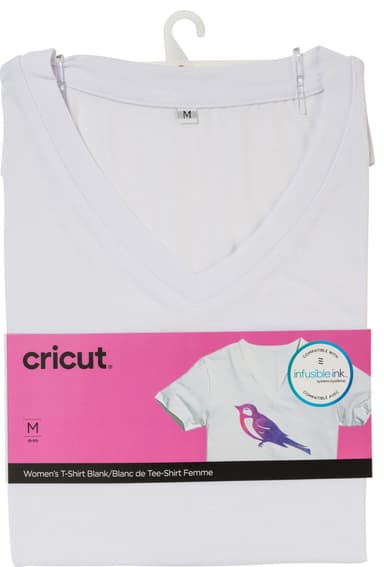 Cricut Infusible Ink naisten valkoinen t-paita (M)