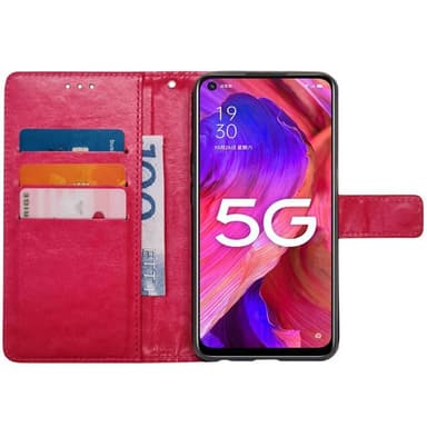 Lompakkokotelo 3-kortti Oppo A54 5G - Vaaleanpunainen