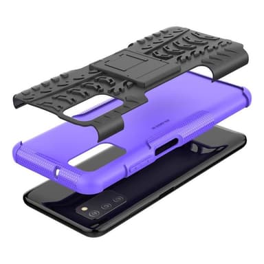 Iskunkestävä kuori jalustalla Samsung Galaxy A03s - Violetti