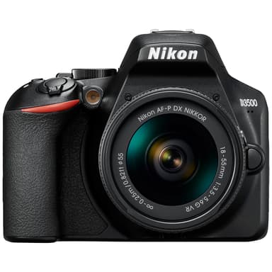 Nikon D3500 digitaalikamera+ AF-P DX Nikkor 18–55mm VR zoomiobjektiivi