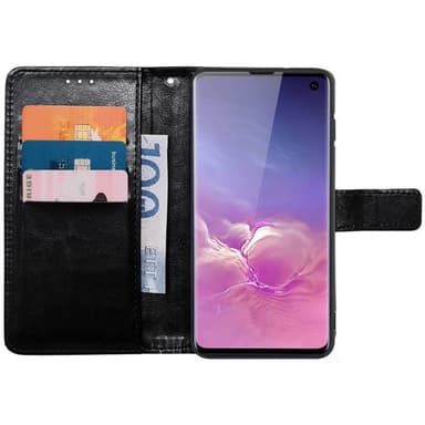 Lompakkokotelo 3-kortti Samsung Galaxy S10 - Musta