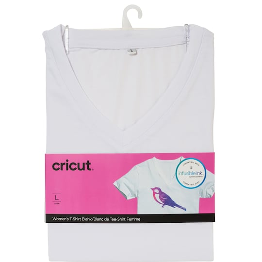 Cricut Infusible Ink naisten valkoinen t-paita (L)