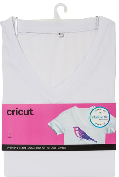 Cricut Infusible Ink naisten valkoinen t-paita (L)
