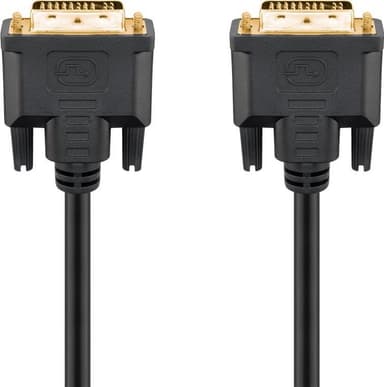 Goobay DVI-I Full HD -kaapelin kaksoislinkki, kullattu