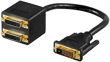 Goobay DVI-adapterikaapeli, kullattu