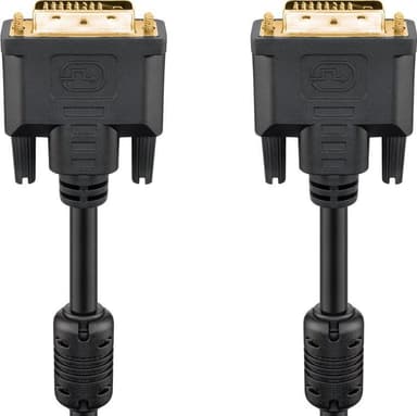 Goobay DVI-D Full HD -kaapeli Dual Link, kullattu