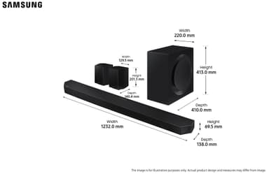 Samsung Q995B soundbar bassokaiuttimella