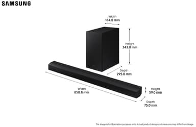 Samsung B460 soundbar bassokaiuttimella