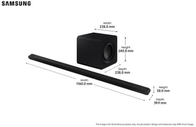 Samsung S810B soundbar bassokaiuttimella