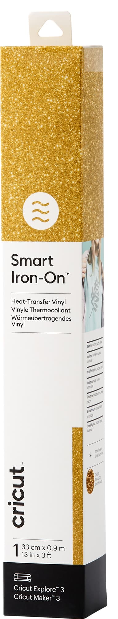Cricut Smart Iron-On Glitter arkki 33x91 (glitterkulta)