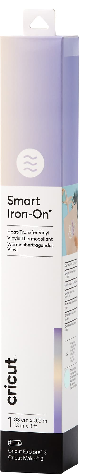 Cricut Smart Iron-On Holographic arkki 33x91 (läpikuultava sininen)