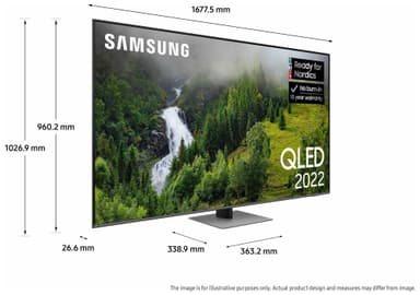 Samsung 75" Q77B 4K QLED älytelevisio (2022)