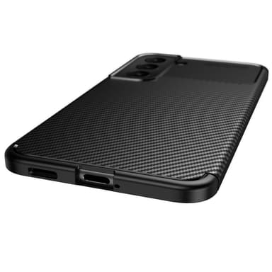 SKALO Samsung S22+ Carbon Fiber TPU-suojakuori - Sininen - Sininen