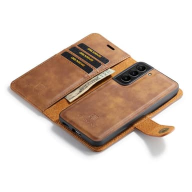 DG MING Samsung S22 2-in-1 magneetti lompakkokotelo - Ruskea