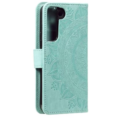 SKALO Samsung S22 Mandala lompakkokotelo - Turkoosi