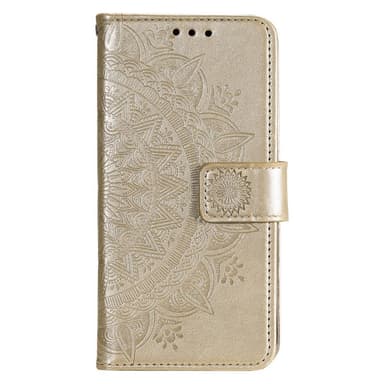 SKALO Samsung S22 Mandala lompakkokotelo - Kulta