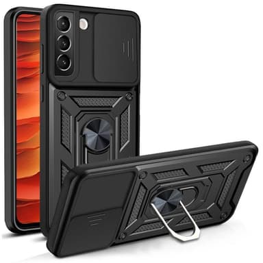SKALO Samsung S22 Armor hybridi metallirengas kameran liukusäädin - - Musta