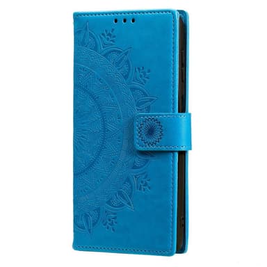 SKALO Samsung S22 Mandala lompakkokotelo - Sininen
