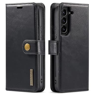 DG MING Samsung S22 2-in-1 magneetti lompakkokotelo - Musta