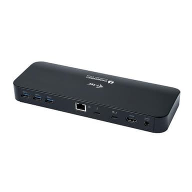i-tec TB3HDMIDOCKPLUS, Langallinen, Thunderbolt 3, 85 W, 3,5 mm, 10,100,1000 Mbit/s, Musta