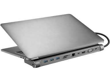 USB-C 10-in-1 -telakointiasema, Alu