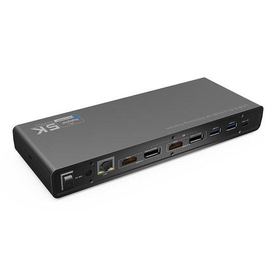 Winstar USB-C -telakointiasema, 4K, Gigabit, DisplayPort, HDMI, Ethern