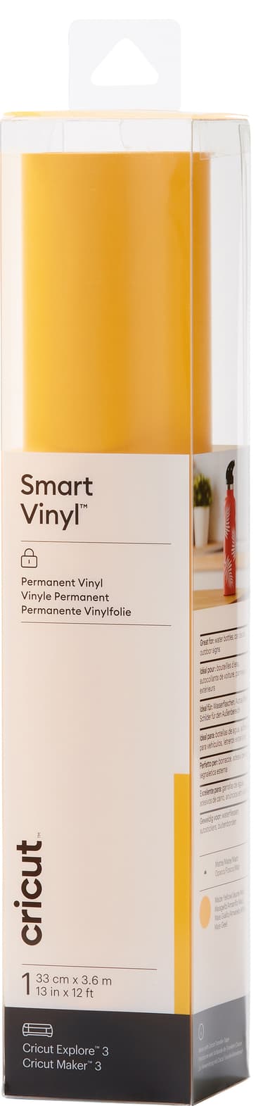 Cricut Smart Vinyl Permanent arkki 33 x 366 cm (maissinkeltainen)